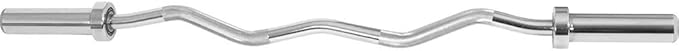 Olympic Super Curl Barbell 47 Inch - Heavy-Duty EZ Curl Bar with 200