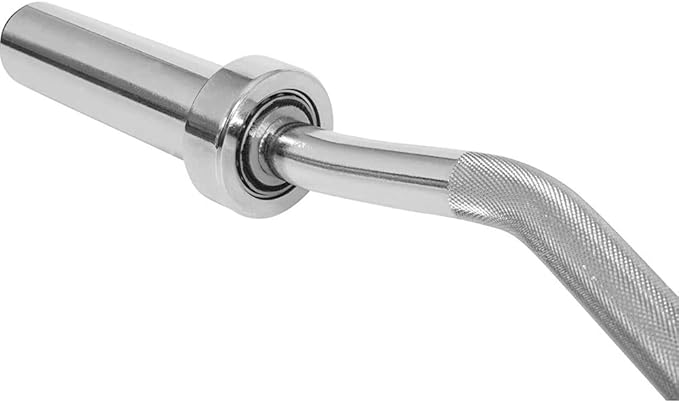 Olympic Super Curl Barbell 47 Inch - Heavy-Duty EZ Curl Bar with 200